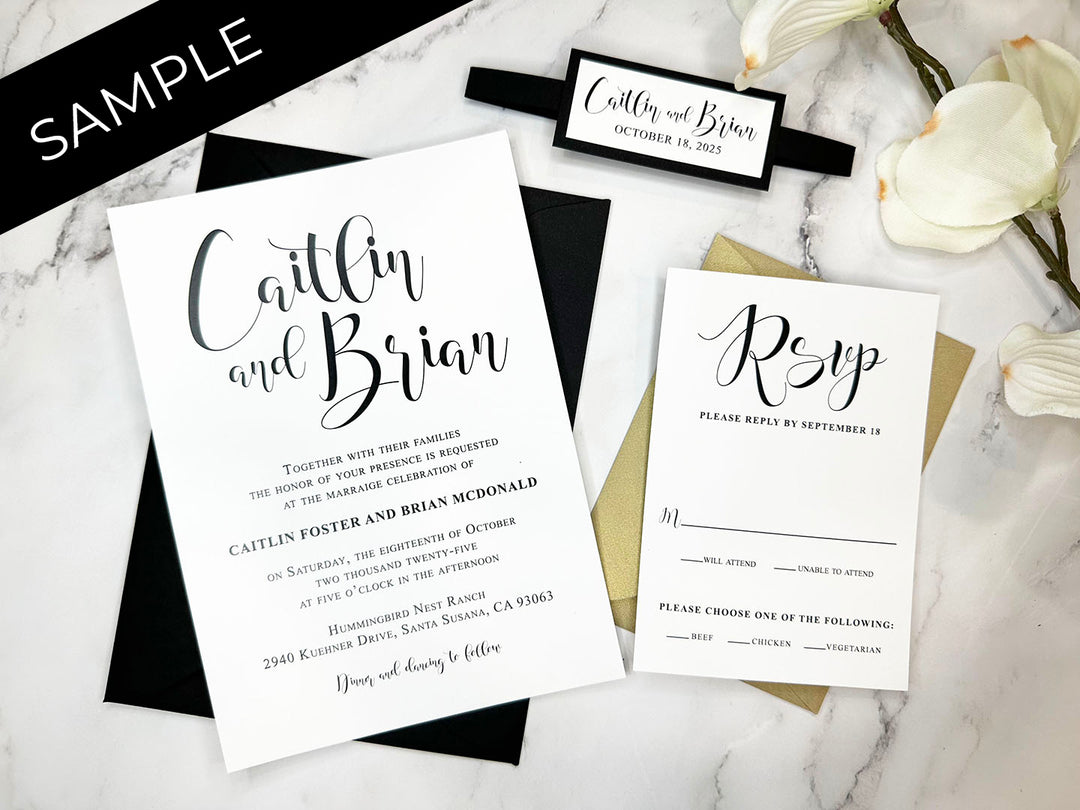 Annie - Basic Wedding Invitation Suite Sample