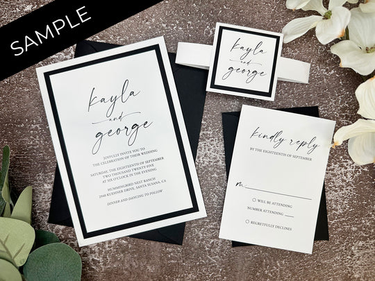 Anthony - Classic Wedding Invitation Suite Sample