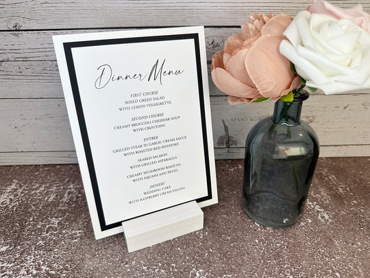 Anthony - Wedding Menu