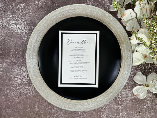 Anthony - Wedding Menu