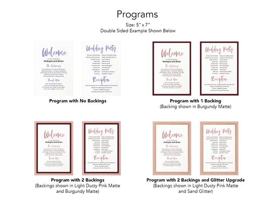 Brittney - Wedding Program