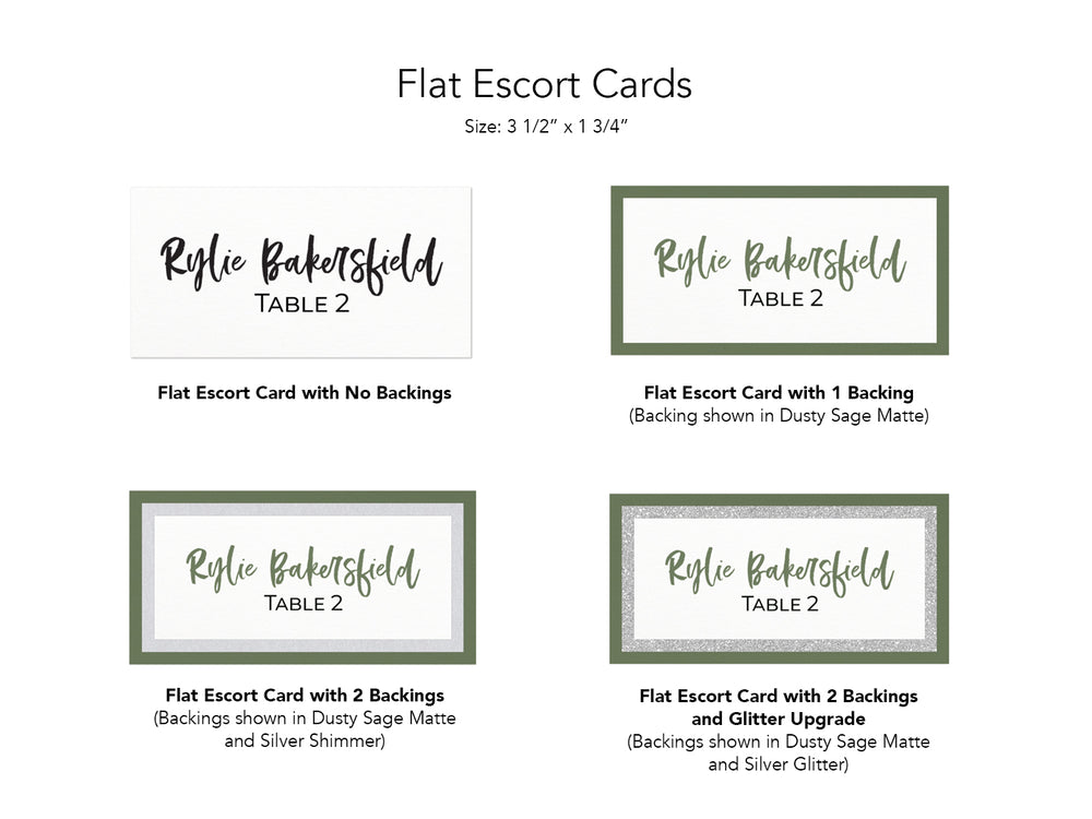 Brittney - Flat Wedding Escort Cards