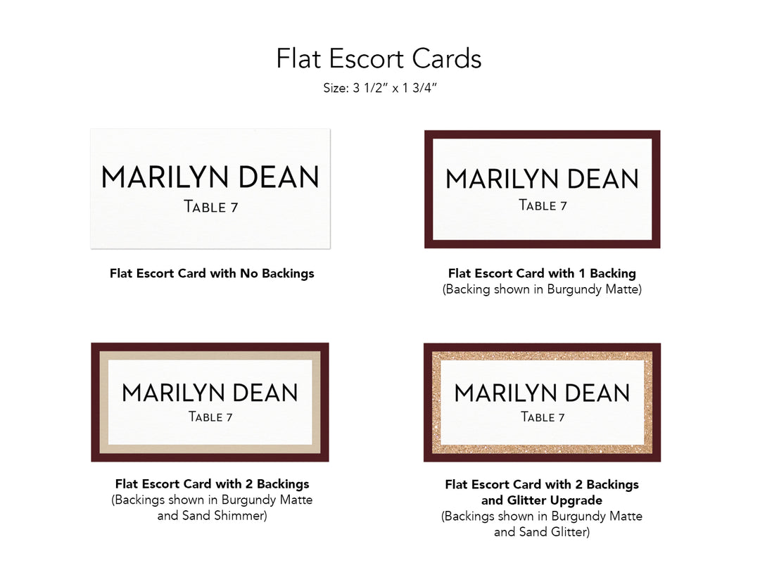 Hayden - Flat Wedding Escort Cards