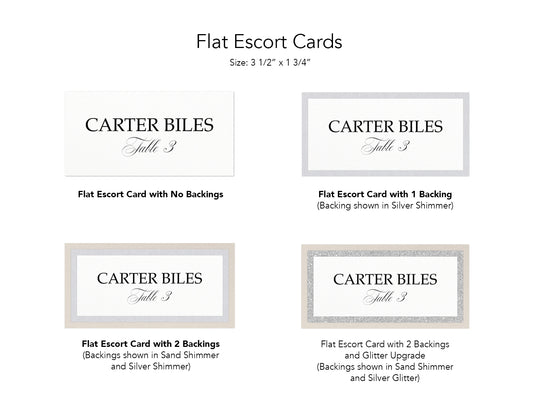 Margie - Flat Wedding Escort Cards