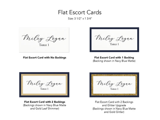 Parker - Flat Wedding Escort Cards