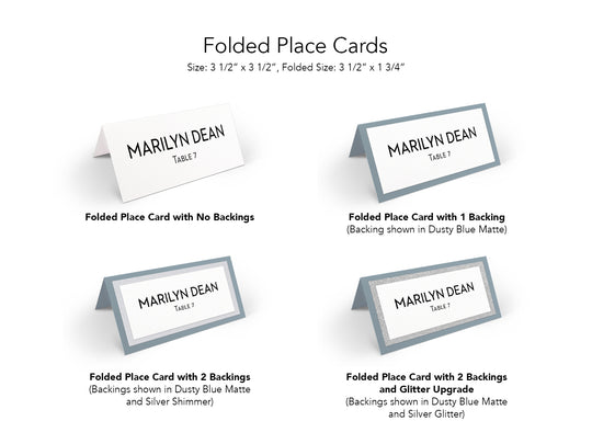Hayden - Folded Wedding Place Card