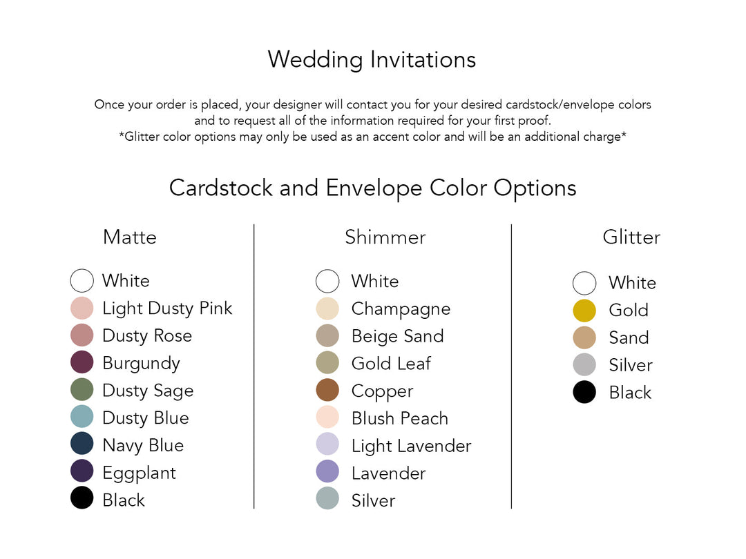 Kathy - Basic Wedding Invitation Suite Sample