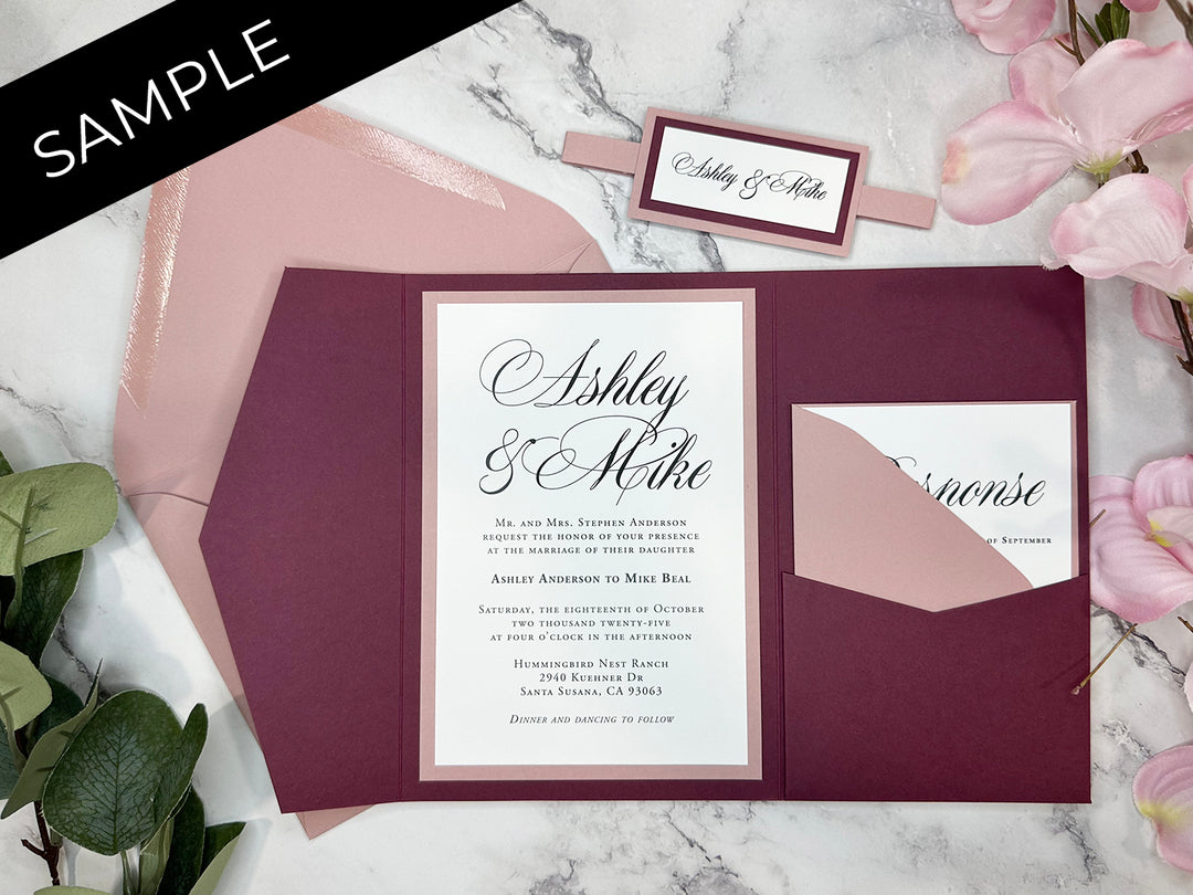 Kara - Premium Wedding Invitation Suite Sample