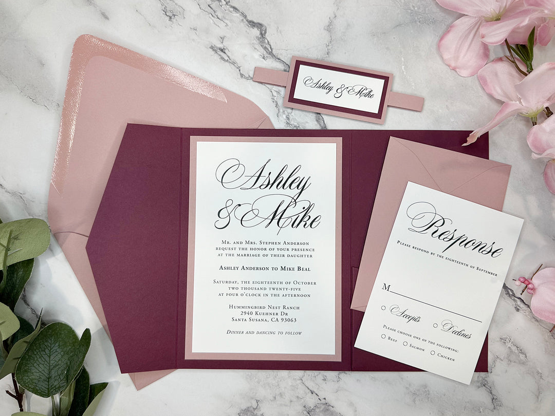 Kara - Premium Wedding Invitation Suite Sample