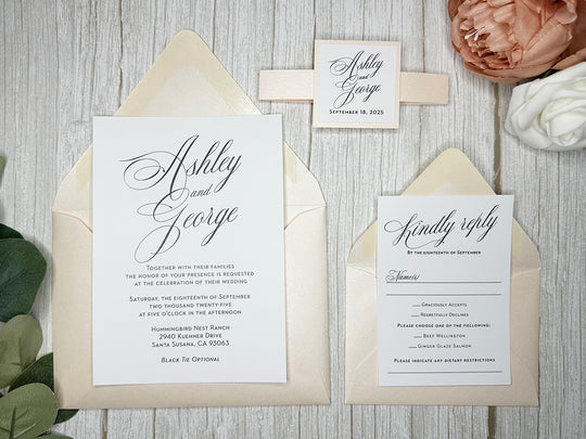 Kathy - Basic Wedding Invitation Suite Sample