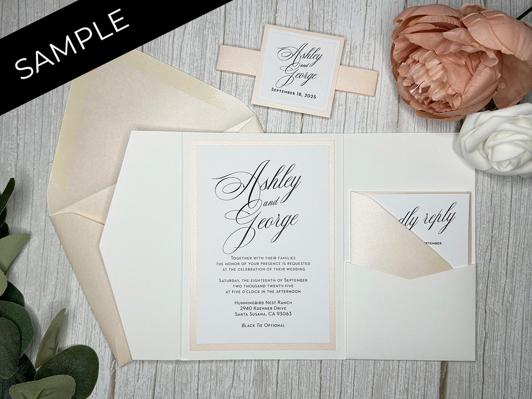 Kathy - Premium Wedding Invitation Suite Sample