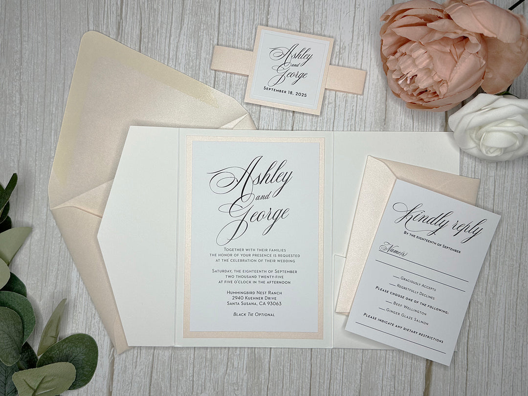 Kathy - Premium Wedding Invitation Suite Sample