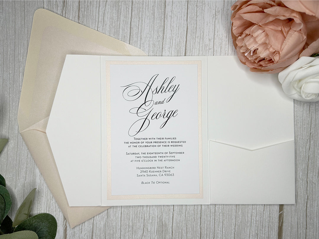 Kathy - Premium Wedding Invitation Suite Sample