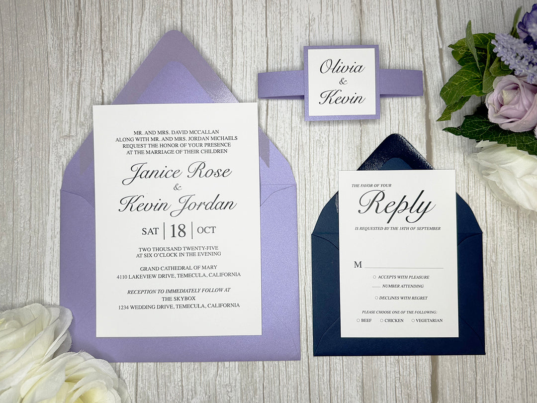 Keely - Basic Wedding Invitation Suite Sample