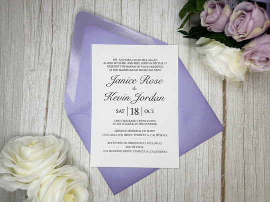 Keely - Basic Wedding Invitation Suite Sample