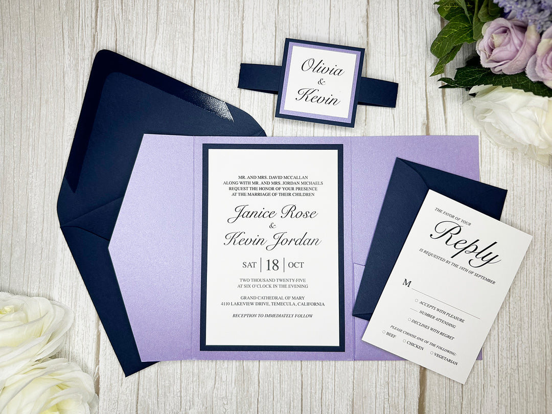 Keely - Premium Wedding Invitation Suite Sample