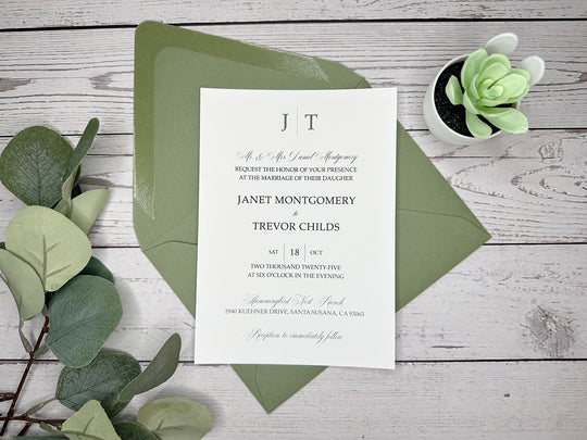 Margie - Basic Wedding Invitation Suite Sample