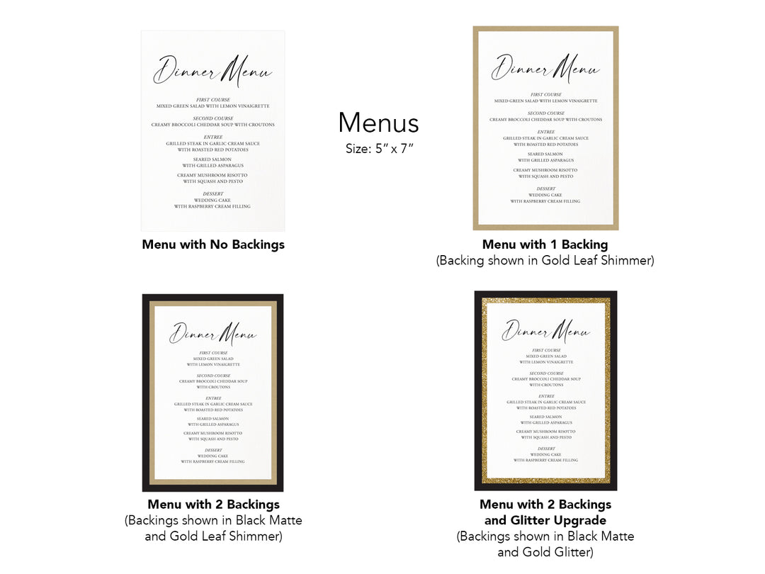 Anthony - Wedding Menu