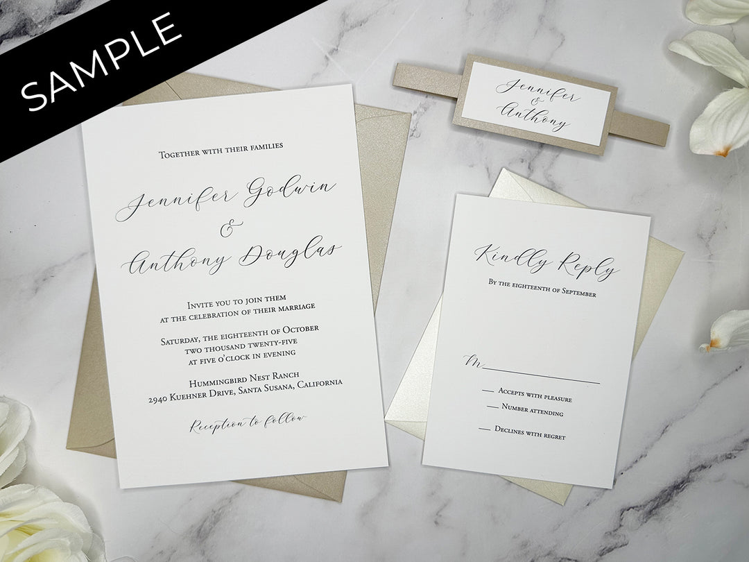 Parker - Basic Wedding Invitation Suite Sample