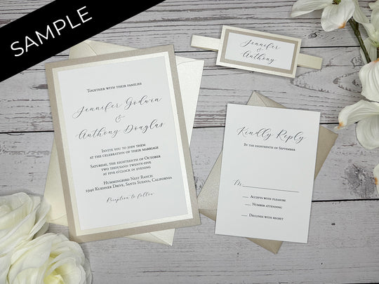 Parker - Classic Wedding Invitation Suite Sample