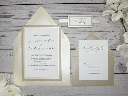 Parker - Classic Wedding Invitation Suite Sample