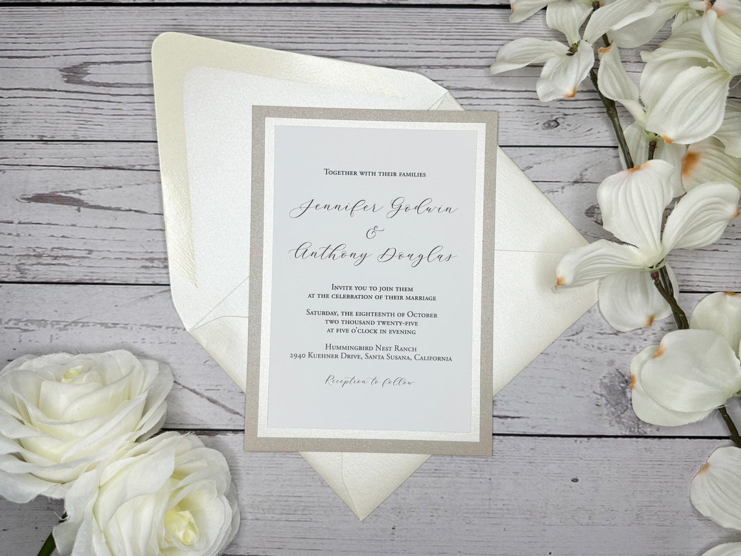 Parker - Classic Wedding Invitation Suite Sample