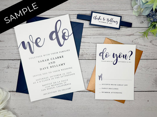 Rosie - Basic Wedding Invitation Suite Sample