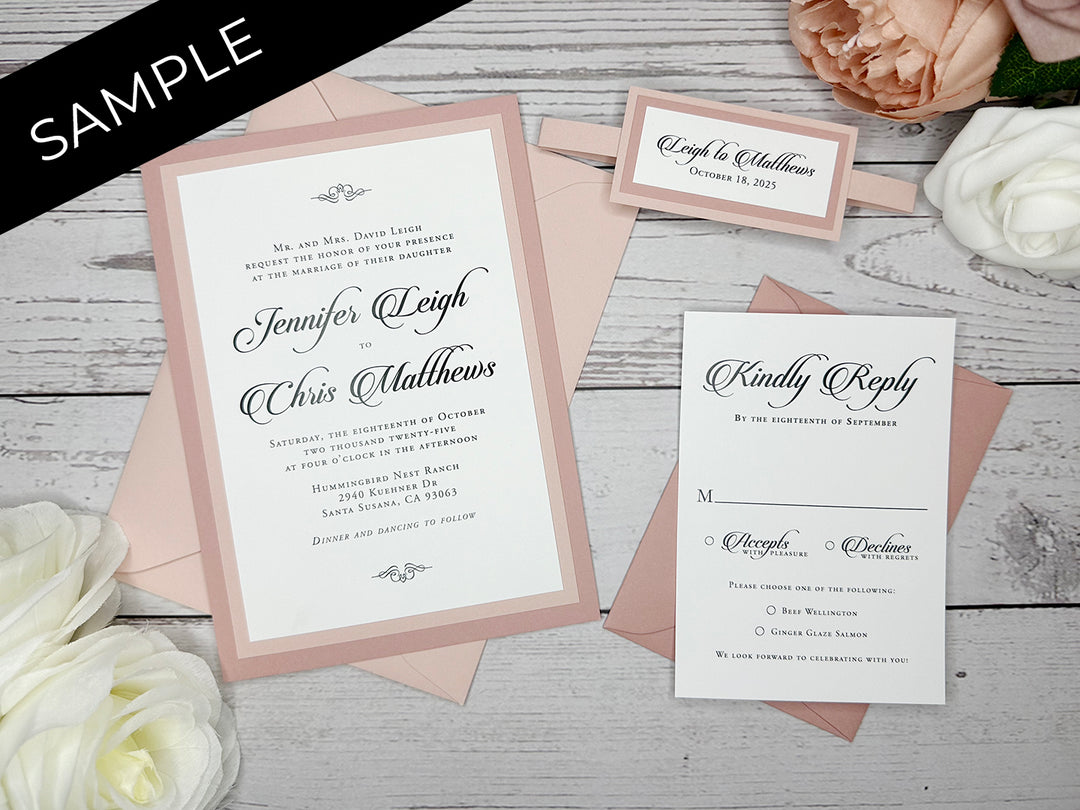 Steff - Classic Wedding Invitation Suite Sample