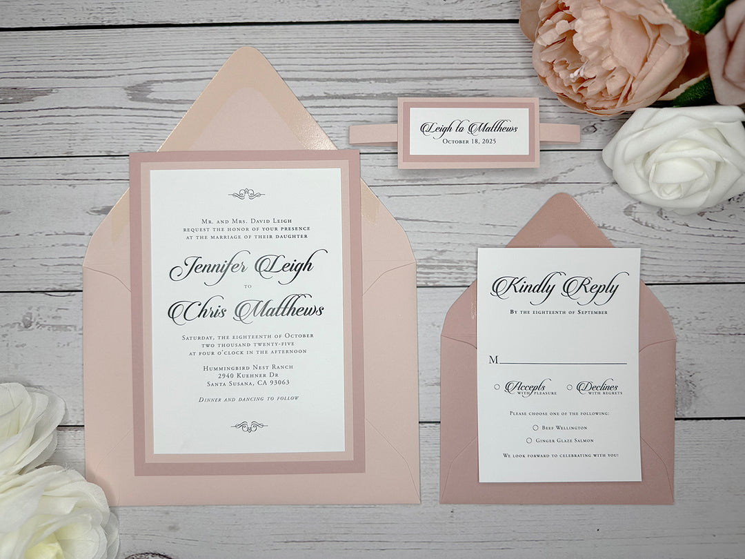 Steff - Classic Wedding Invitation Suite Sample