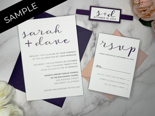 Susie - Basic Wedding Invitation Suite Sample