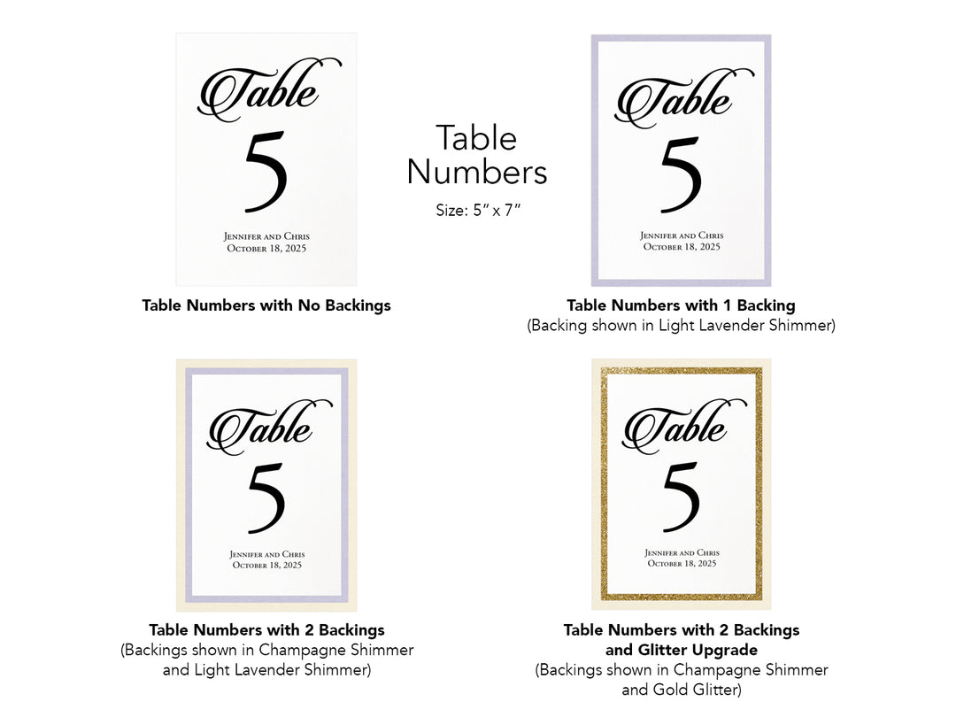 Steff - Wedding Table Numbers