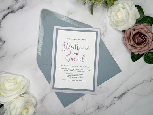 Zoey - Classic Wedding Invitation Suite Sample