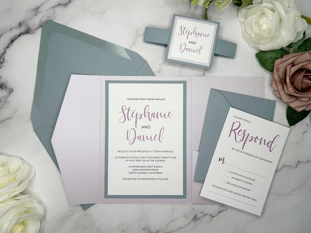 Zoey - Premium Wedding Invitation Suite Sample